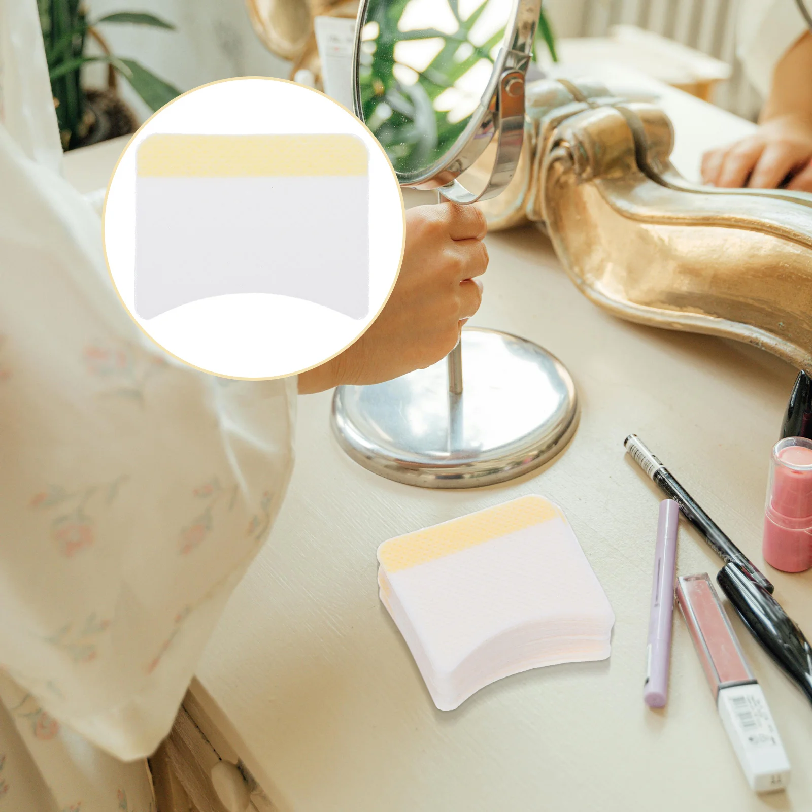 160 個の弧状メイク落としパッドまつげクリーム除去ツール化粧品クリーニングパッド女性のためのメイクアップアクセサリー顔