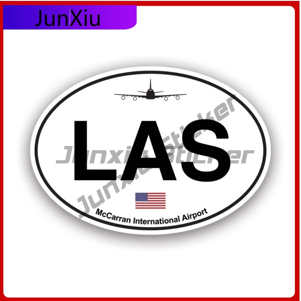 

Mccarran Airport Euro Oval Sticker Creative Decals Las Vegas Nevada Nv Cute Style SUV Use Waterproof Vinyl Decal For Laptop S