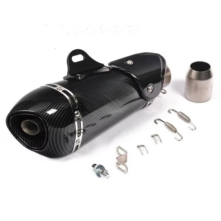 Motorcycle Alpha Exhaust Muffler Pipe Stainless Steel GP Scooter Motorbike Pipe