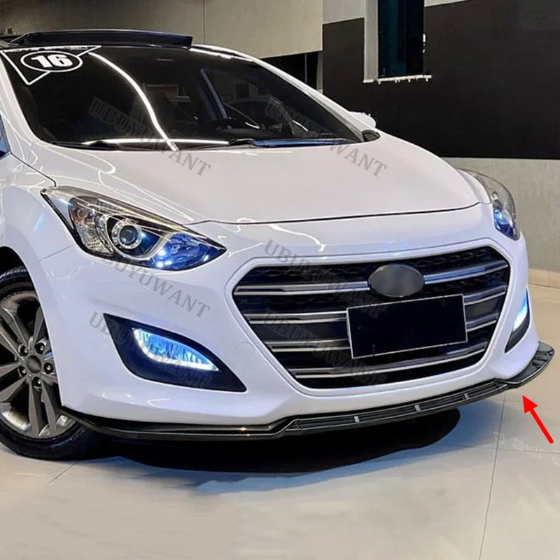 

For Hyundai i30 MK2 MK2.5 3pcs Bumper Lip Chin Front Lip Spoiler Splitters Body Kit Aprons Cover Guard Trim