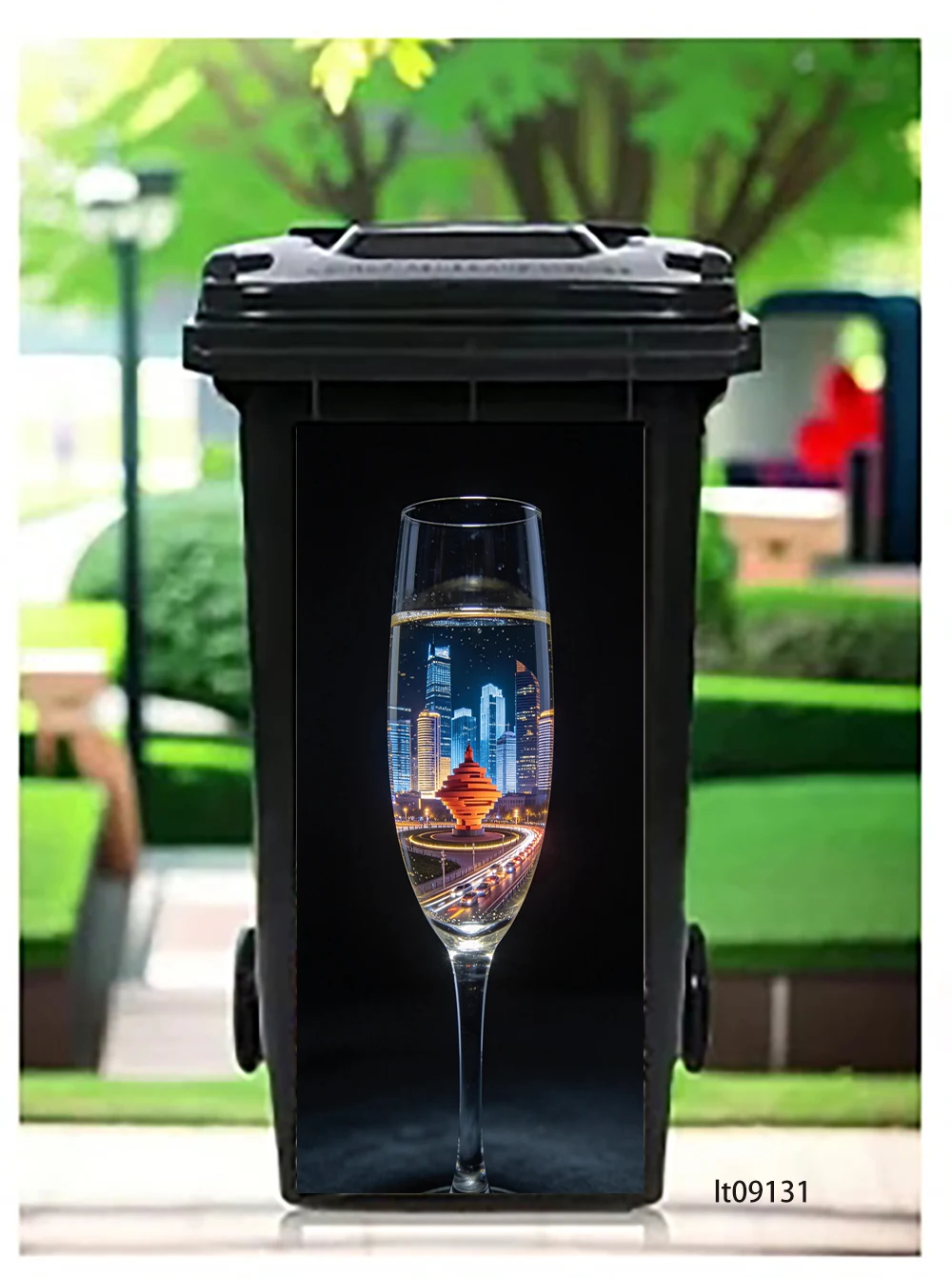 Retro Beer Festival Trash Can Sticker, Vintage Pub Art Design Waterproof Removable Outdoor Garbage Bin Decor