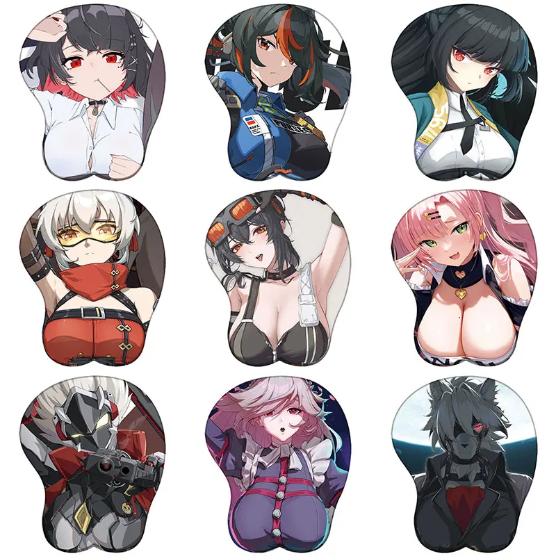 

Zenless Zone Zero 3D Silicone Mousepad Ellen Joe Nicole Demara Miyabi 3D Wristband Mouse Pad Hentai Sexy 3D Wrist Rest Mouse Mat