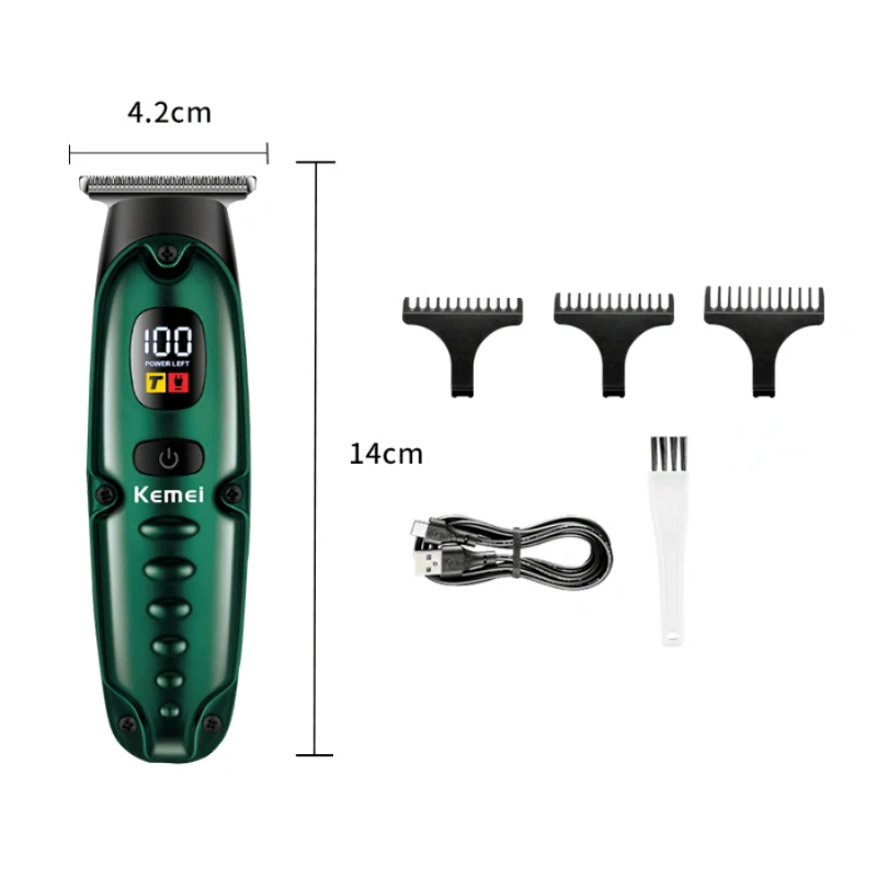 EllMEI km-2259 Tondeuse À Cheveux Sans Fil Rechargeable Petit Professionnel Électrique Tondeuse À Cheveux Et Tondeuse À Barbe Pour Hommes