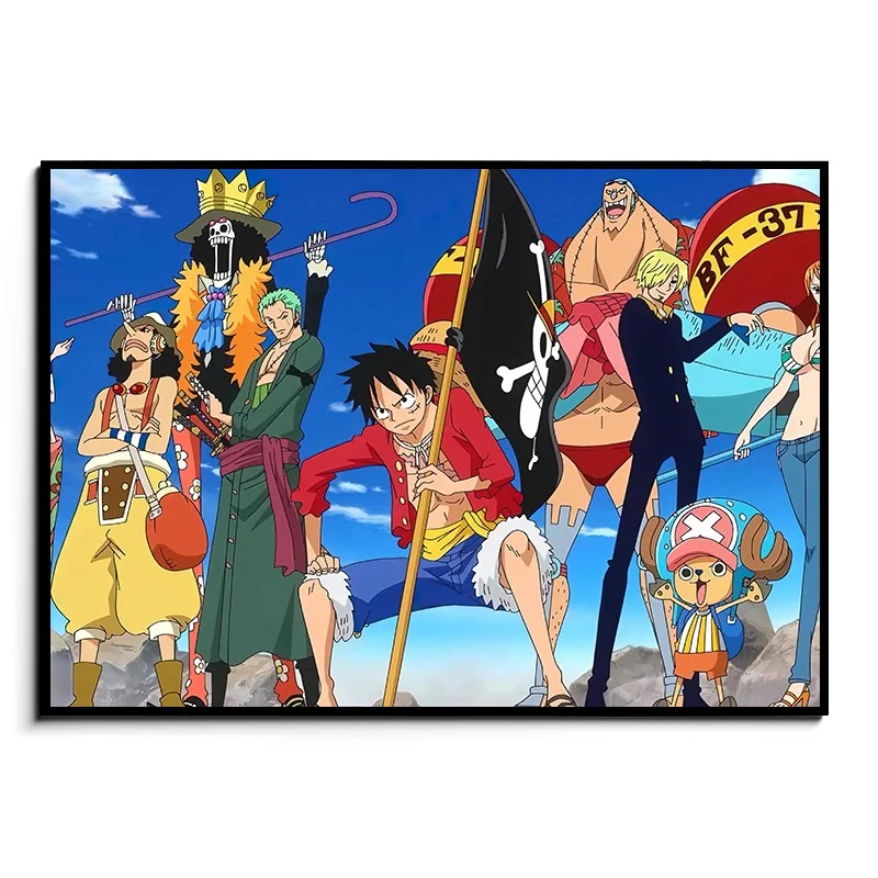 

500/1000/1200/2000PCS Jigsaw Puzzles Anime One Piece Family Activity Games for Gameroom Bedroom Home Decor Gift Frameless