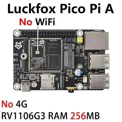 Luckfox Pico Pi A/B EMMC-8GB Mic Option WiFi6 /4G RV1106 G2/G3 RAM 128/256MB Core1106 Audio Display Port For SIM7600G-H-M.2 Ras