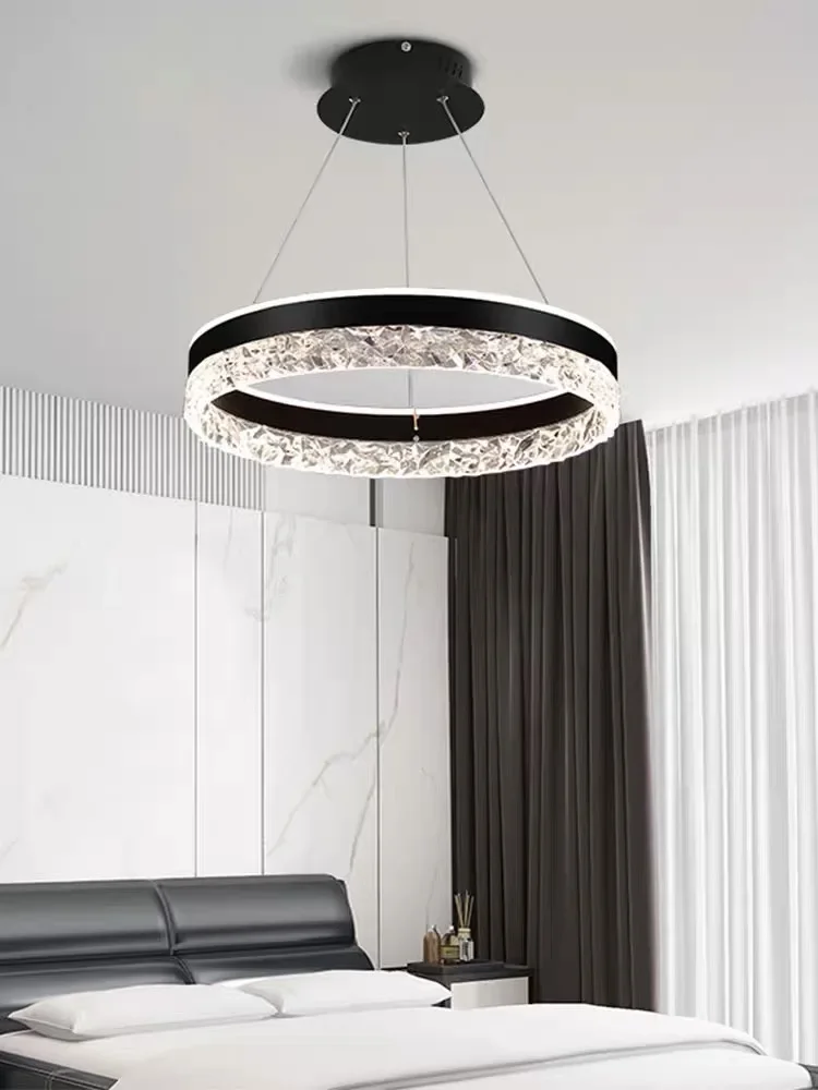 Modern Led Round Ring Ceiling Chandelier Remote Control Pendant Lamp Living Dining Room Bedroom Home Decor Hanging Light Fixture