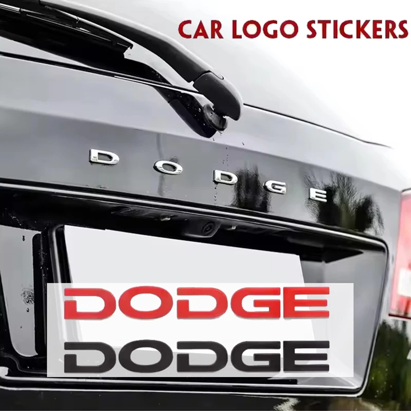 Emblema Traseiro de Letras Divididas em Liga Metálica para Dodge Durango Journey Charger Jcuv Caliber Challenger Nitro Caravan