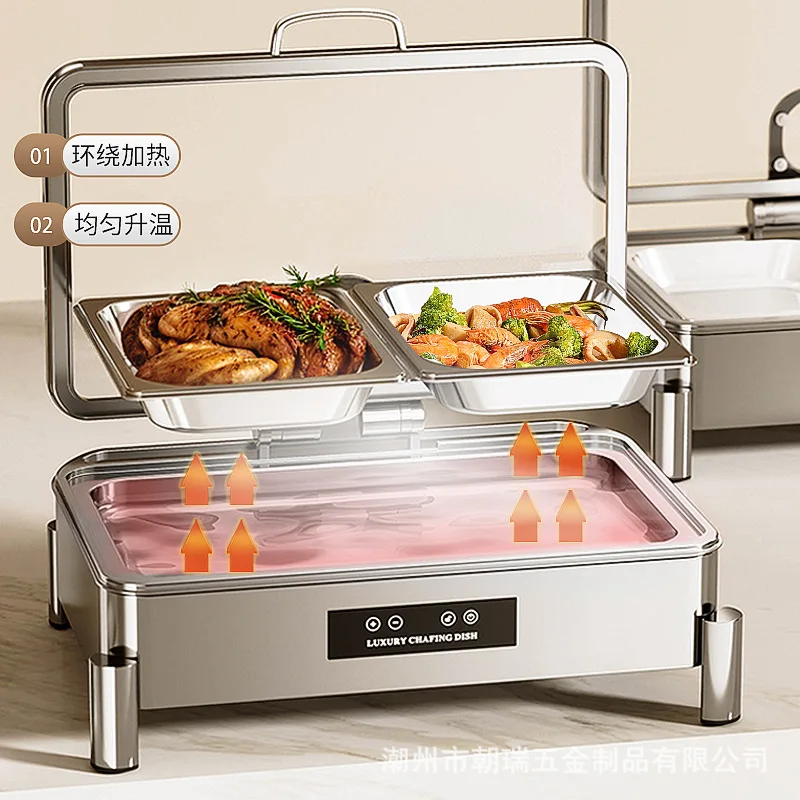 Stainless steel electric heating hydraulic buffet furnace large visual buffet furnace breakfast furnace numerical control flip