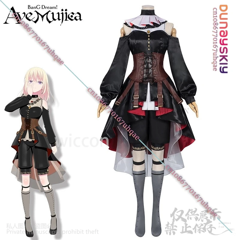 เกมอนิเมะ บัง ดรีม! คอสเพลย์ Misumi Uika เครื่องแต่งกาย It's MyGO!!!!! สไตล์โกธิคโลลิต้าชุดวิกผมสําหรับสาวผู้หญิงCosที่กําหนดเอง