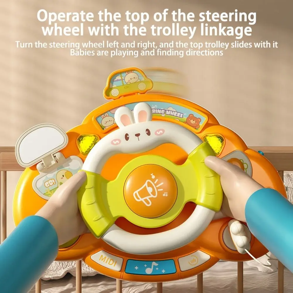 Met geluiden Babystuurwielspeelgoed Simuleren Educatief Montessori-speelgoed Intellectuele oefening ABS Rijden Muzikaal speelgoed voor kinderen