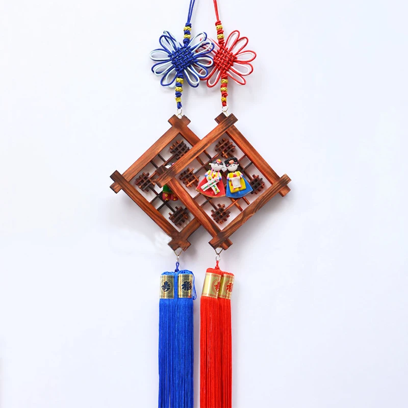 

Korean Restaurant Decor Wooden Frame Wall Hanging Pendant Home KoreanTraditional Restaurant Bar Decoration Folk Handicrafts