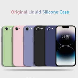 For iPhone 16e Case iPhone 16e SE4 SE 2025 2022 SE2 SE3 Cover Coque Funda Soft Original Liquid Silicone Bumper For iPhone 16e