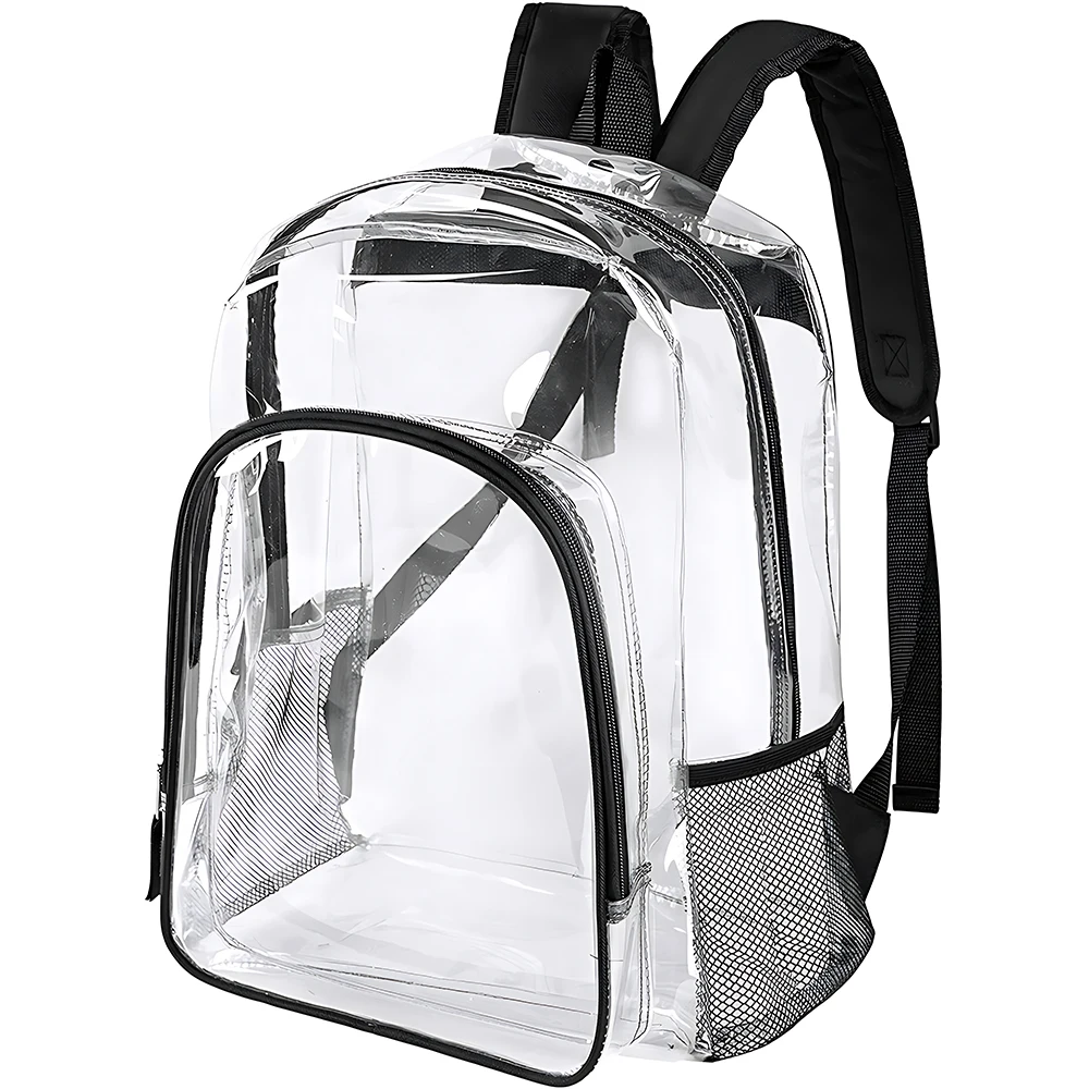 1/2/4PCS PVC Transparent Backpack Outdoor Sports Travel Large Capacity Storage Bag Transparent Visual Student Backpacks