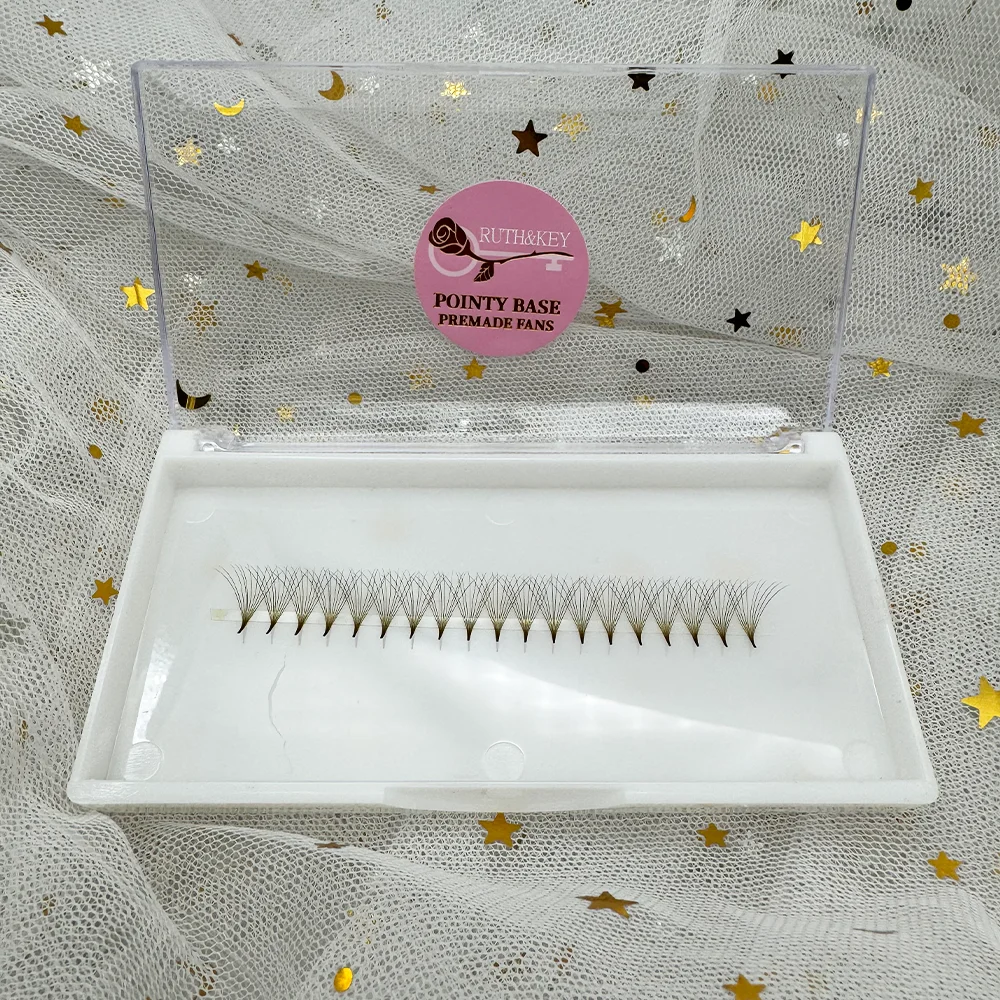 10D 500/1000 Fans Pointy Base Color Loose Fans New Trend Mixed Length Premade Volume Fans Eyelashes Extension Makeup Tool