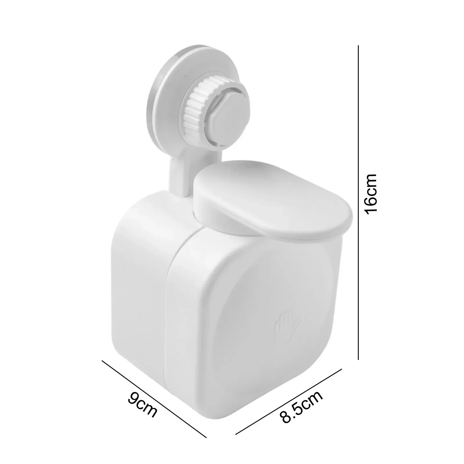 Soap Box Soap Dispenser Bath Accessories 11*8.5*9cm ABS Black/White Wall Mounted Waterproof Space Saving Reusable