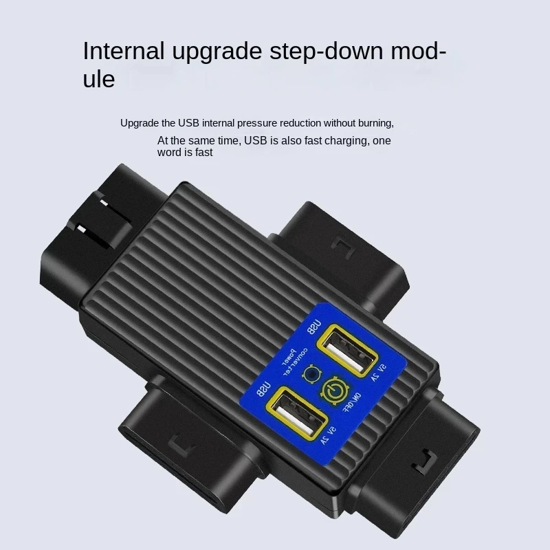 Obd2 16pin Plug with Dual 5V 2A USB Ports for Car HUD Mobile Phone DVR Etc Electronic Power Converter Connectors OBD Adapter