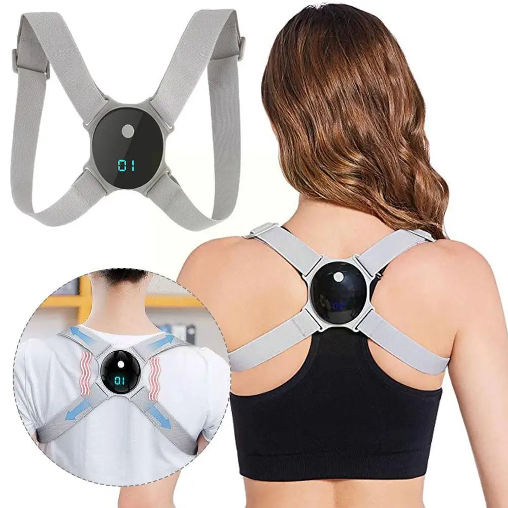 

LCD Smart Correction Belt Shoulder Back Posture Corrector Brace Support Anti-Humpback Posture Spine Children Correction Adu E6E8