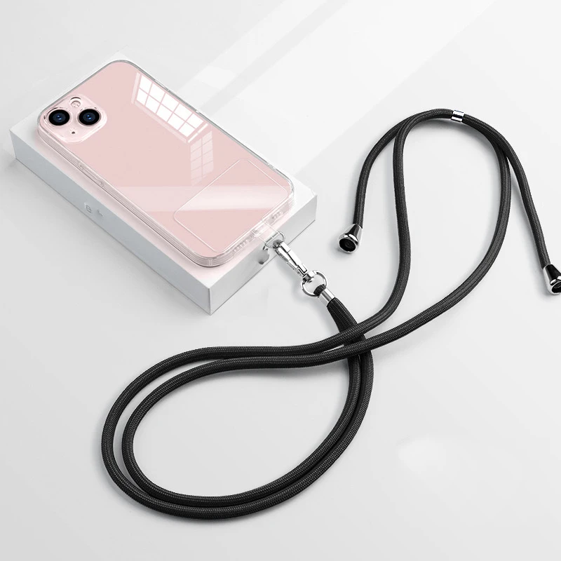 6mm Long Universal Cell Phone Lanyard Crossbody Adjustable Shoulder Strap Neck Cord Anti-Lost Lanyard With Clip Gaske