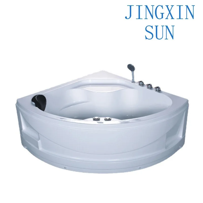 1.2 meters acrylic triangular bathtub, fan-shaped bathtub against the wall, small apartment massage
