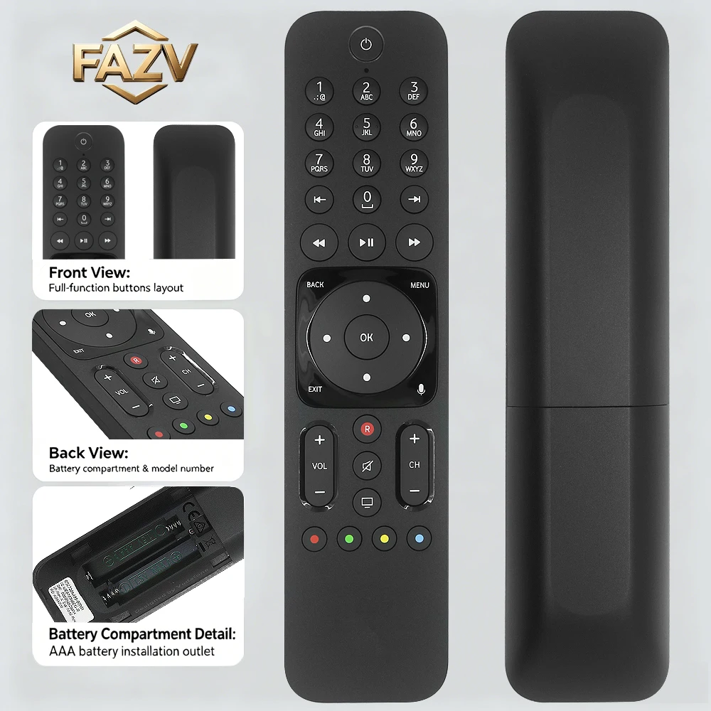FAZV Voice Remote for Vodafone A224000 R3170301 R327301A98 Premium VTVBox 4K TV Giga TV Cable Set-Top Box