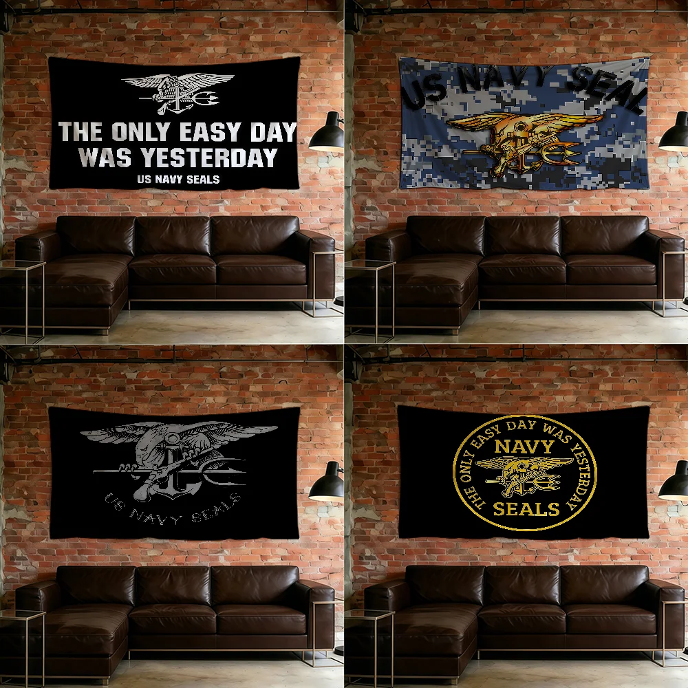 United States Navy SEALs flag For Room Dorm Camping Picnic Art Style Garage Bar wall Decoration Banner