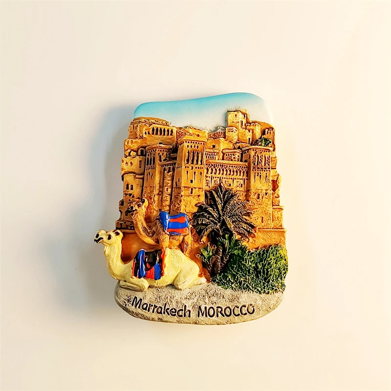 Hassan II Mosque In Casablanca, Marrakech, Morocco 3D Fridge Magnets Tourism Souvenirs Refrigerator Magnetic Stickers