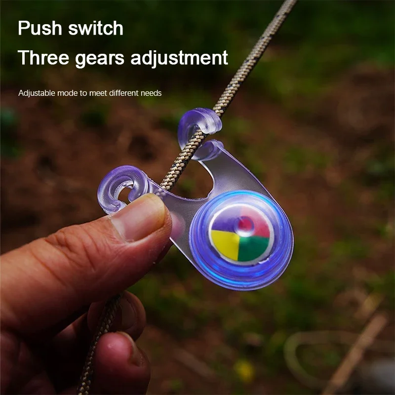 1PC LED Tent Rope Hanging Lights Waterproof Bicycle Tail Light Outdoor Camping Backpack Safety Warning Signal Light Rope Lamp