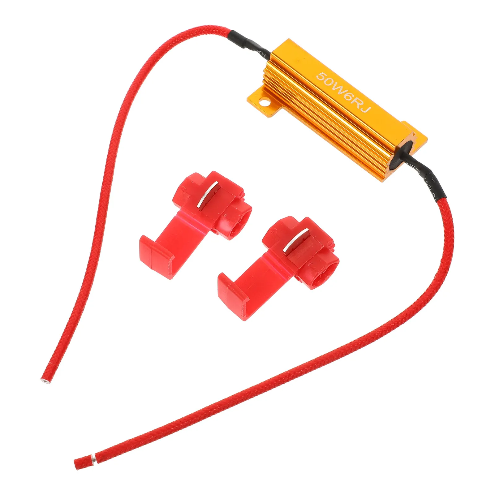 

High Power 50W 6 Ohm Aluminum Shell Load Resistor for LED Turn Signals Automotive LED Lights Stability Enhanced Car Resistor