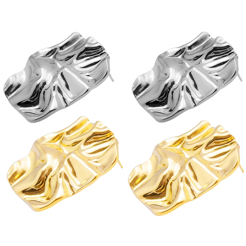 Metal Women\'s popular Fashion Geometric Square Ear Studs Stainless Steel Material Men Women Anniversary Versatile Earrings Gift