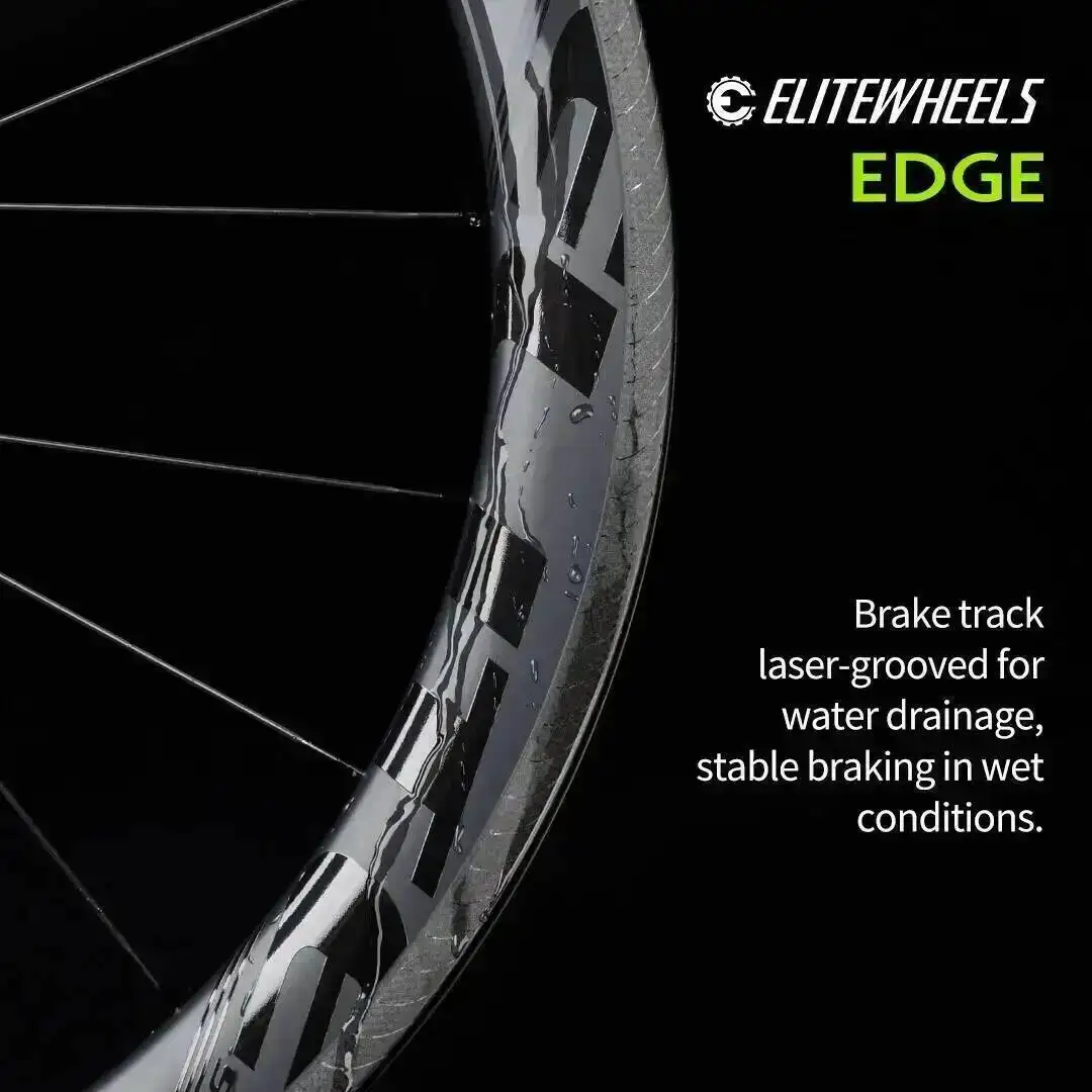 AliExpress NONE ELITEWHEELS EDGE Ultralight 1291g Carbon Wheelset for Road Bikes - Rim Brake 40mm/50mm Depth 36T Ratchet System Wing 20 Spokes