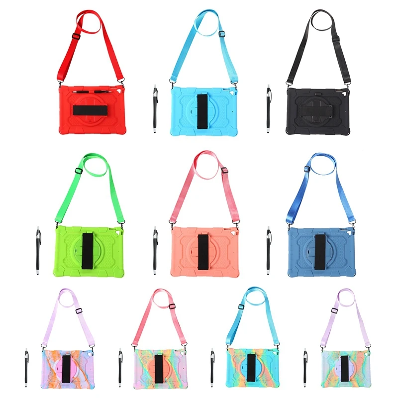 

Silicone Case For Ipad 10.2 2020 2019 Ipad Air 10.5 2019 Ipad Pro 10.5 2017 Anti-Drop Tablet Case With Pen And Strap
