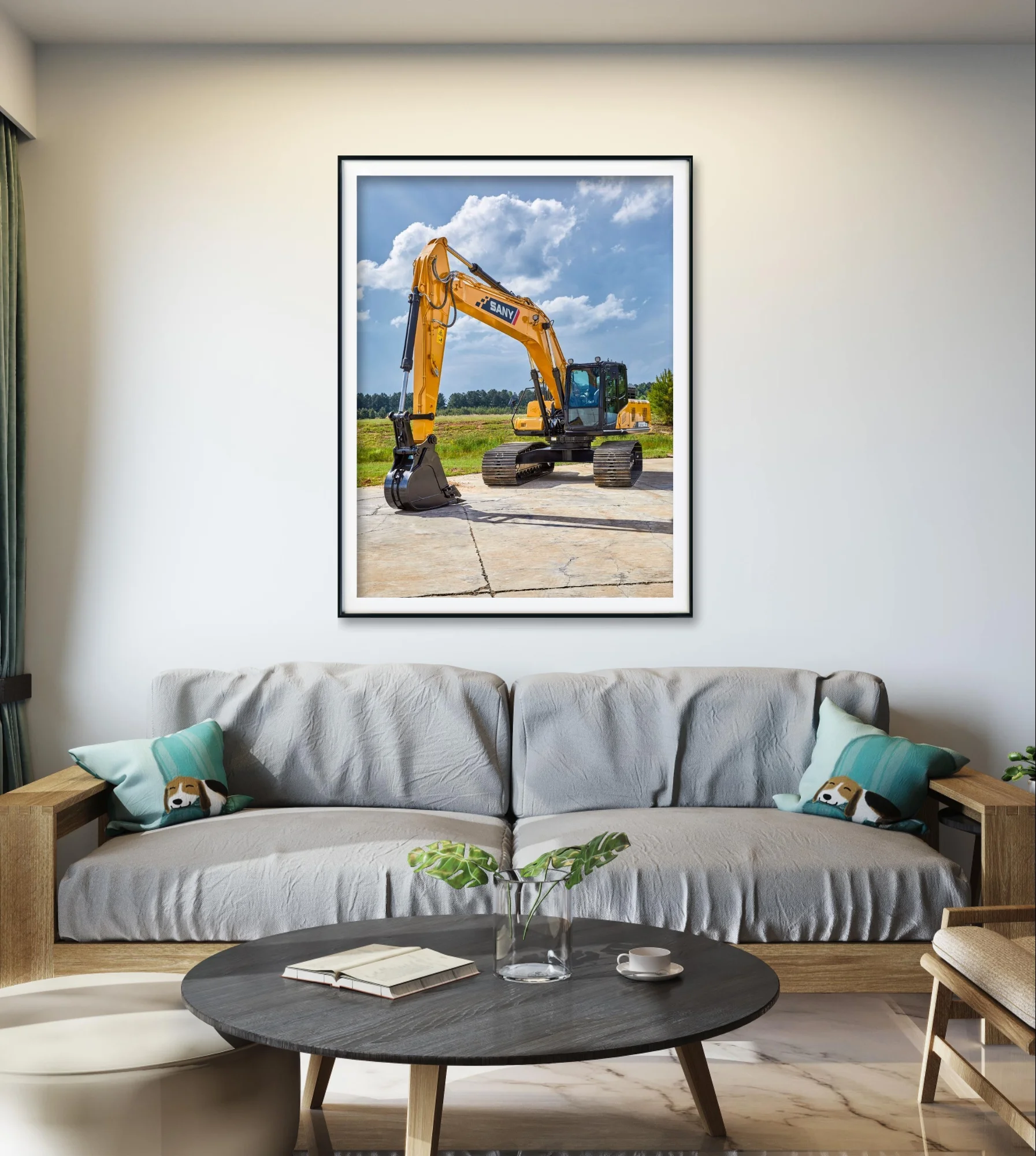 Excavator 5D Diamond Painting Loader Diamond Embroidery Cross Stitch Engineering Vehicle Picture Home Wall Decor Handmade Gift