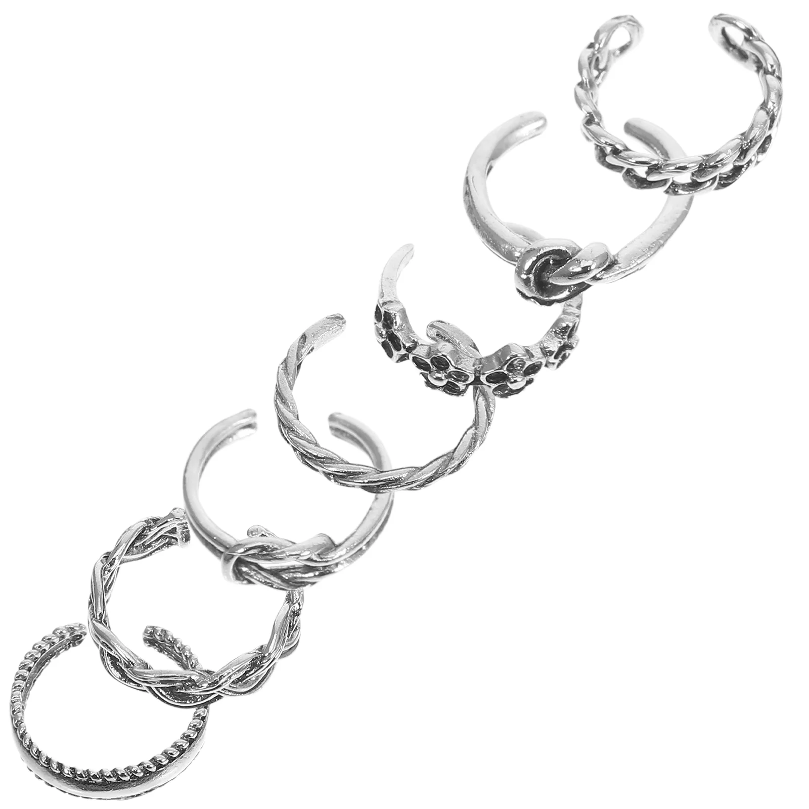 

7 Pcs Surgical Steel Rings for Women Unisex Foot Toe Joint Opening Universal and