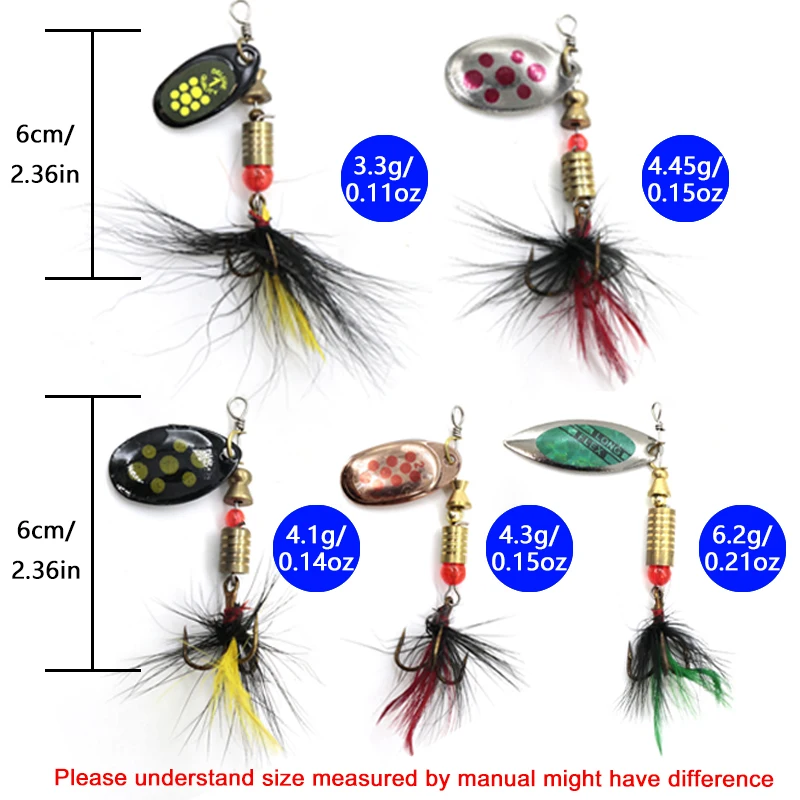 Metal Spoon Spinner Fishing Lure 10pcs Set Spoonbait Crankbaits Fishing Wobblers for Pike Crochet Kit Artificial Bait