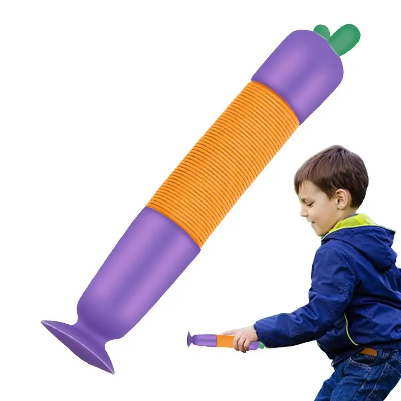 Fidget Toy Sensory Toy For Stress Relief Retractable Carrot Pen Throwing To Radish Toy Gift For Kids Multifunction T Writing Pen