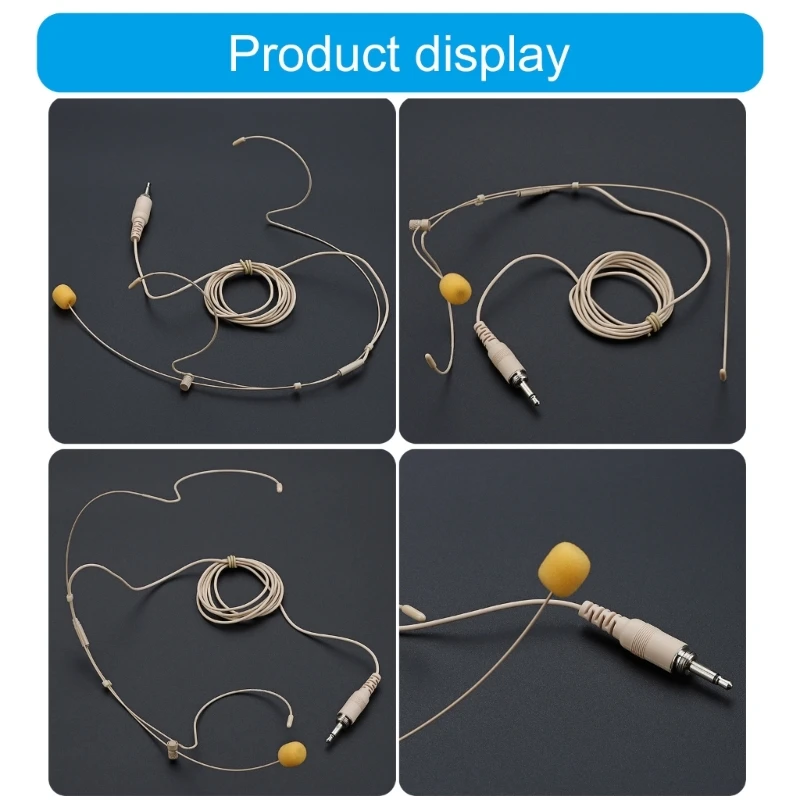 سماعة رأس ميكروفون مزدوج فوق الأذن سماعة رأس فوق الأذن للمحاضرات والعروض الحية والمسرح والبودكاست