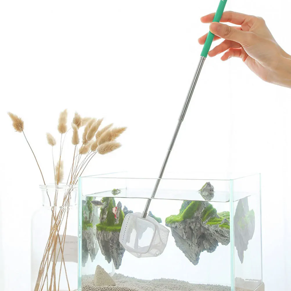 

3D Fishing Landing Net Expansion Tube Water Pressure Resistance Compact Foldable Aquarium Fish Net For Small Fish Shrimp