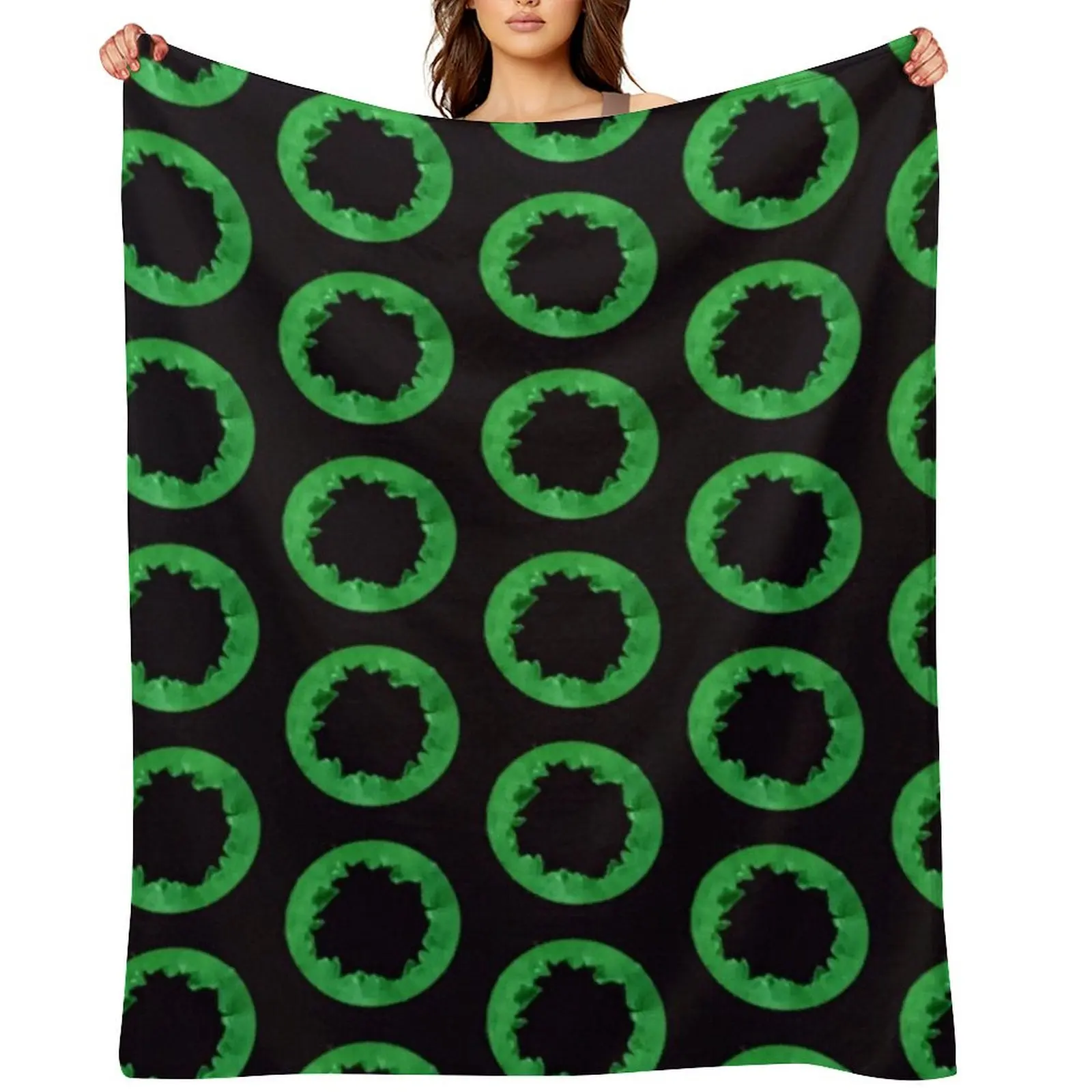 Glow in the dark faux geode slice Throw Blanket Sofa Throw warm winter Vintage Stuffeds Blankets