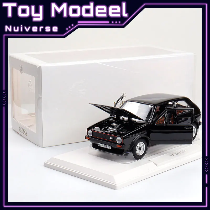 

Norev 1/18 Volkswagen Golf GTI 1976 Diecast Vehicle Model Static Full Open Black Hue Model Boy Collection Birthday New Toy Gifts