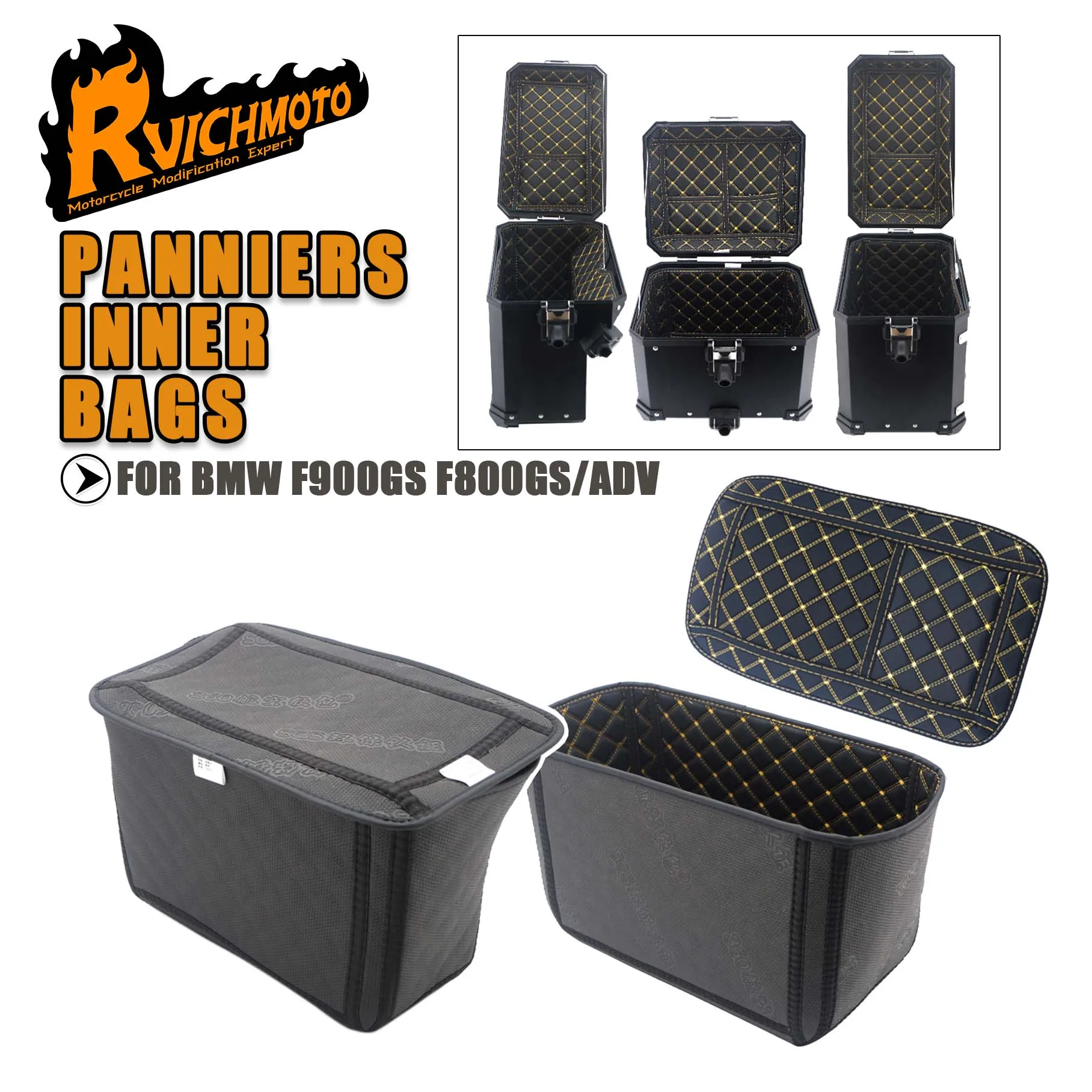 

F900GS F800GS ADV Motorcycle Rear Luggage liner Box For BMW F 900GS 800GS Case Inner Container Bag Cover Saddlebag Accessories