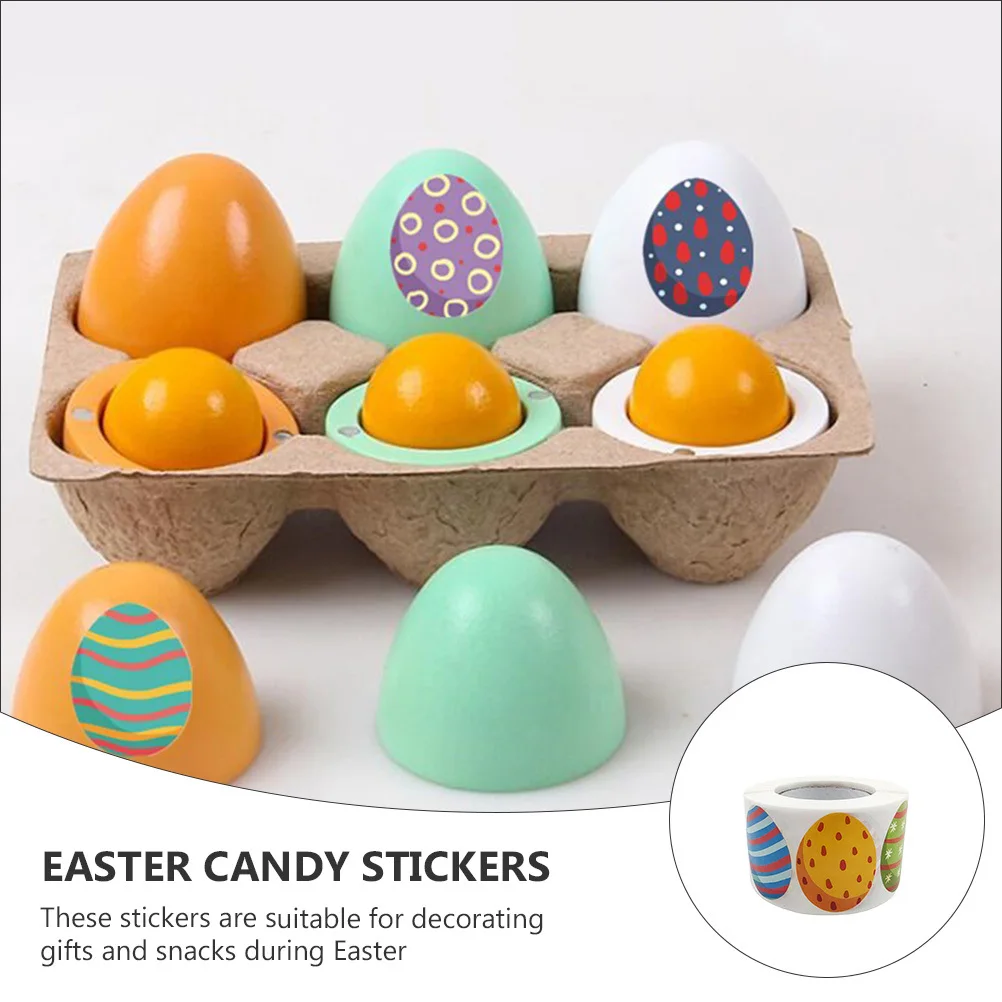 

500Pcs Easter Egg Stickers Professional Printing Gift Sealing Stickers Cake Packaging Easter Candy Decoration Party Accessories