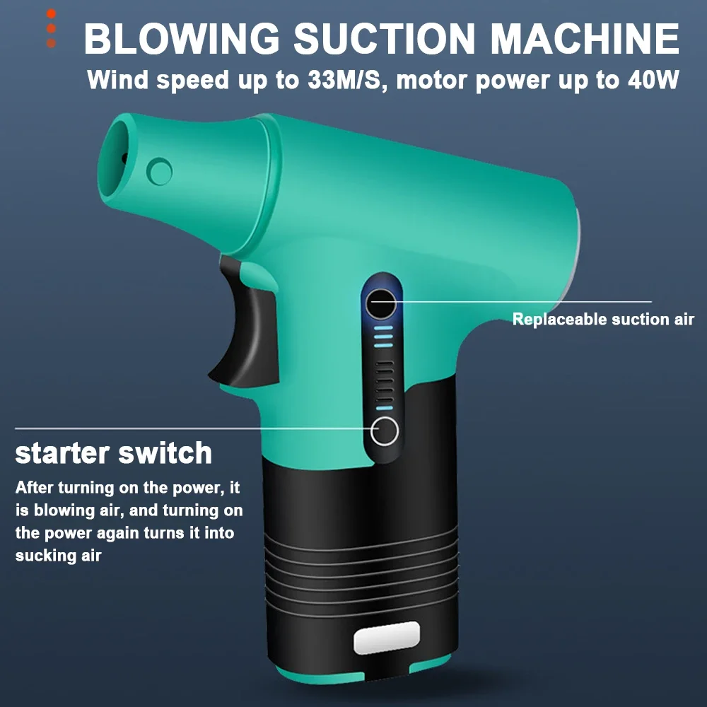 

120000RPM Brushless Jet Fan High Power Turbofan Dust Blower Compressed Air Duster 3 Speed Handheld Blowing-suction Air Blower