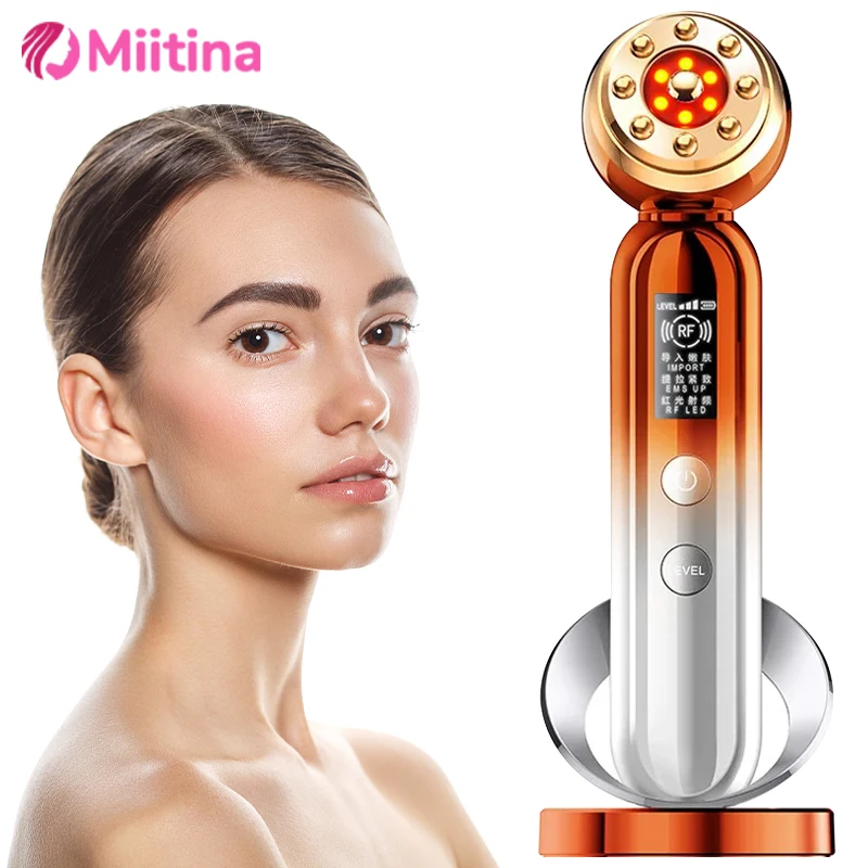 เครื่องนวดยกกระชับใบหน้า HIFU EMS เครื่องอัลตราซาวนด์ซ่อมไมโครกระแสยกกระชับใบหน้ากำจัดริ้วรอย LED โฟตอนเครื่องมือดูแลผิวหน้า
