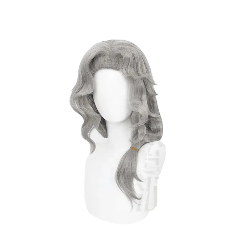 Hermit Alva Lorenz Parrucca Cosplay Gioco Identity V Anime 55-60CM Capelli sintetici resistenti al calore Parrucche Cosplay per feste di Halloween + berretto per parrucca