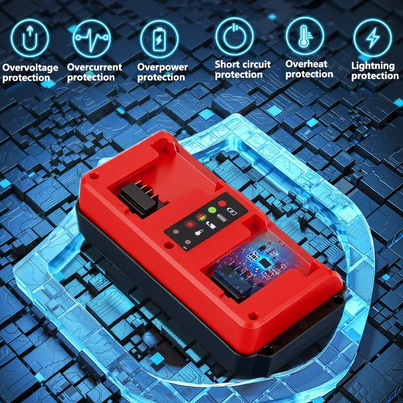 

Fast Li-ion Battery Charger Replaces Milwaukee Li-ion Battery 18V/20V Dual Battery Charger with LED Indicator