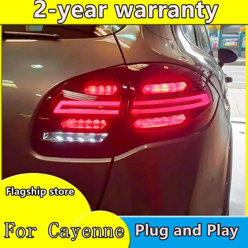 Car Styling for Porsche Cayenne Rear Lights 2011-2014 Cayenne Taillights Rear DRL Fog Brake Reversing Turn Signal