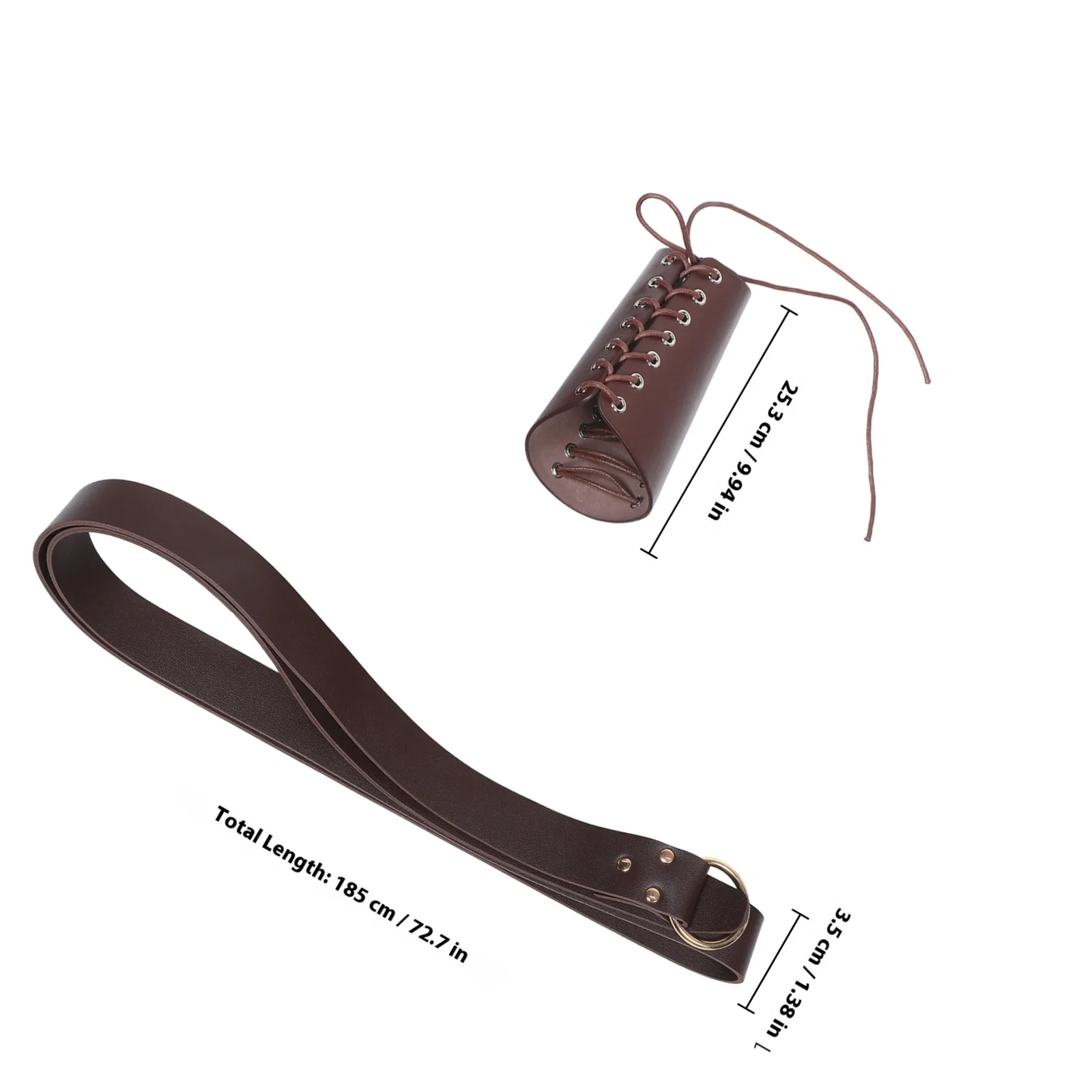 1 Zestaw Ochraniaczy na Ręce Średniowieczny Pas Biodrowy dla Mężczyzn Strój Wikingów Regulowane Opaski na Nadgarstki Cosplay Impreza Renesansowa Odgrywanie Ról