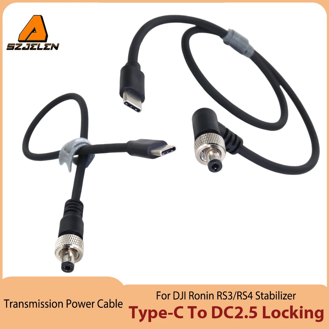Hot Sale DJI Ronin RS3/RS4 Stabilizer Type-C To DC 2.5mm Lock Suitable For Amaran 60x Atomos Camera Monitor Power Cord