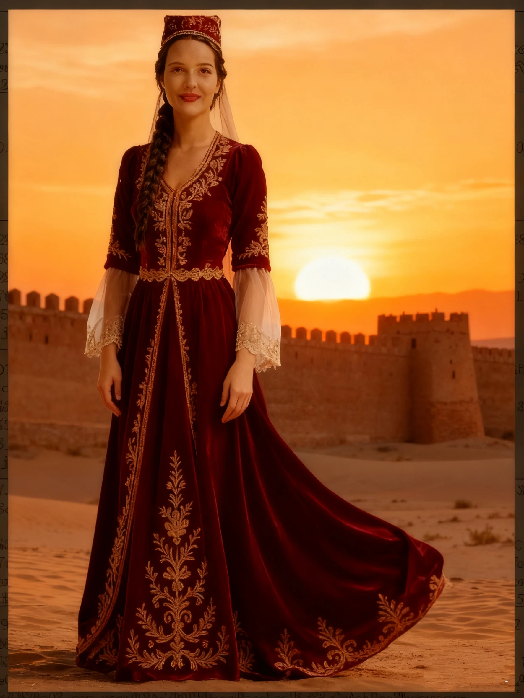 Pakistani Middle Eastern Red Wedding Dress With Gold Lace Vintage Turkish Arabic Velvet Bridal Dress 2026 Moroccan Abaya Style