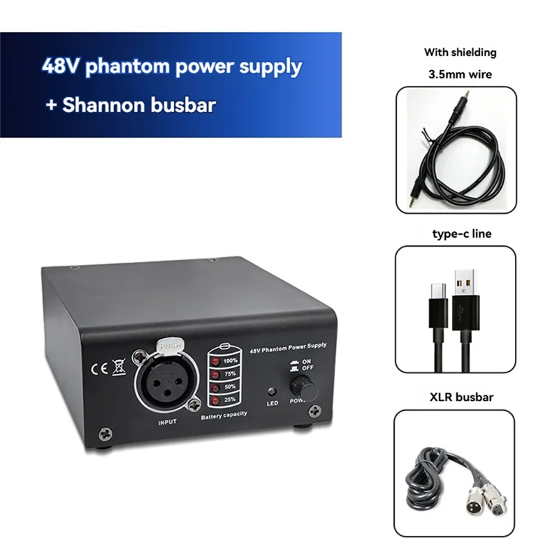 APPLIA-XLR 3 دبوس كابل الميكروفون 1-قناة 48 فولت فانتوم إمدادات الطاقة للميكروفونات المكثفة لمعدات تسجيل الموسيقى
